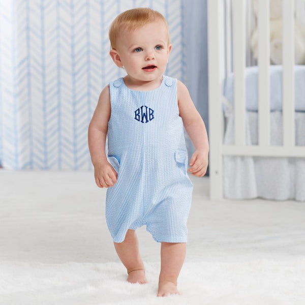 MUD PIE Boys Seersucker Shortalls