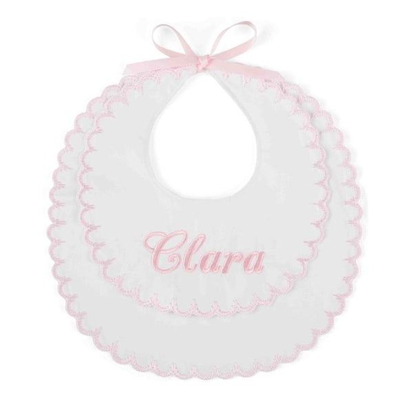 PINK SCALLOPED BIB