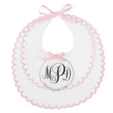 PINK SCALLOPED BIB