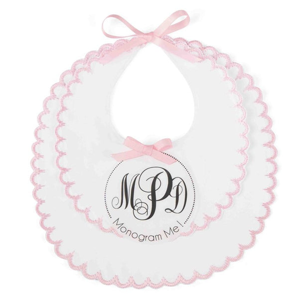 PINK SCALLOPED BIB